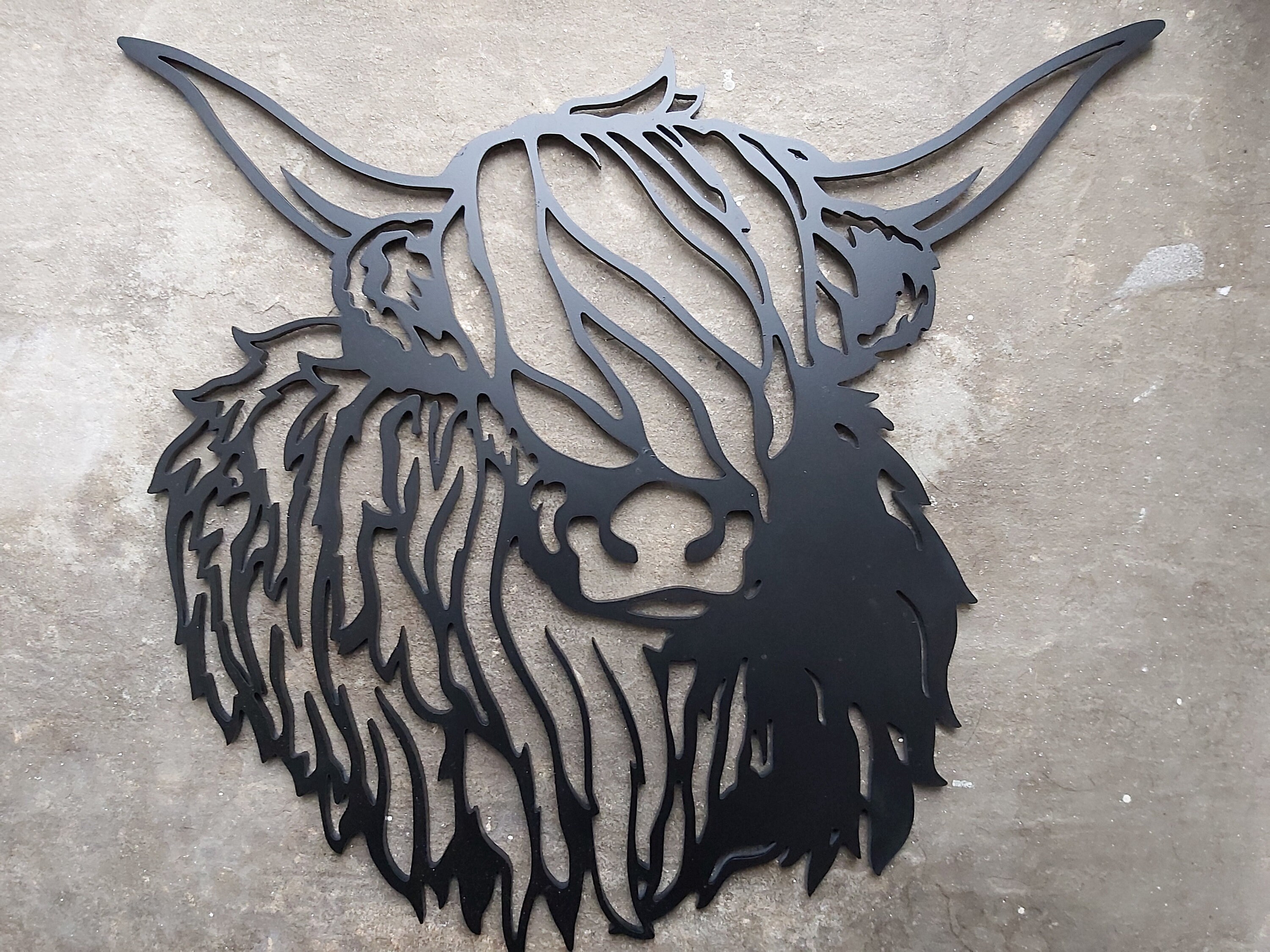 Highland Cow/Highland Cow Art/Wall Hanging/Cow Sign/Metal wall Etsy