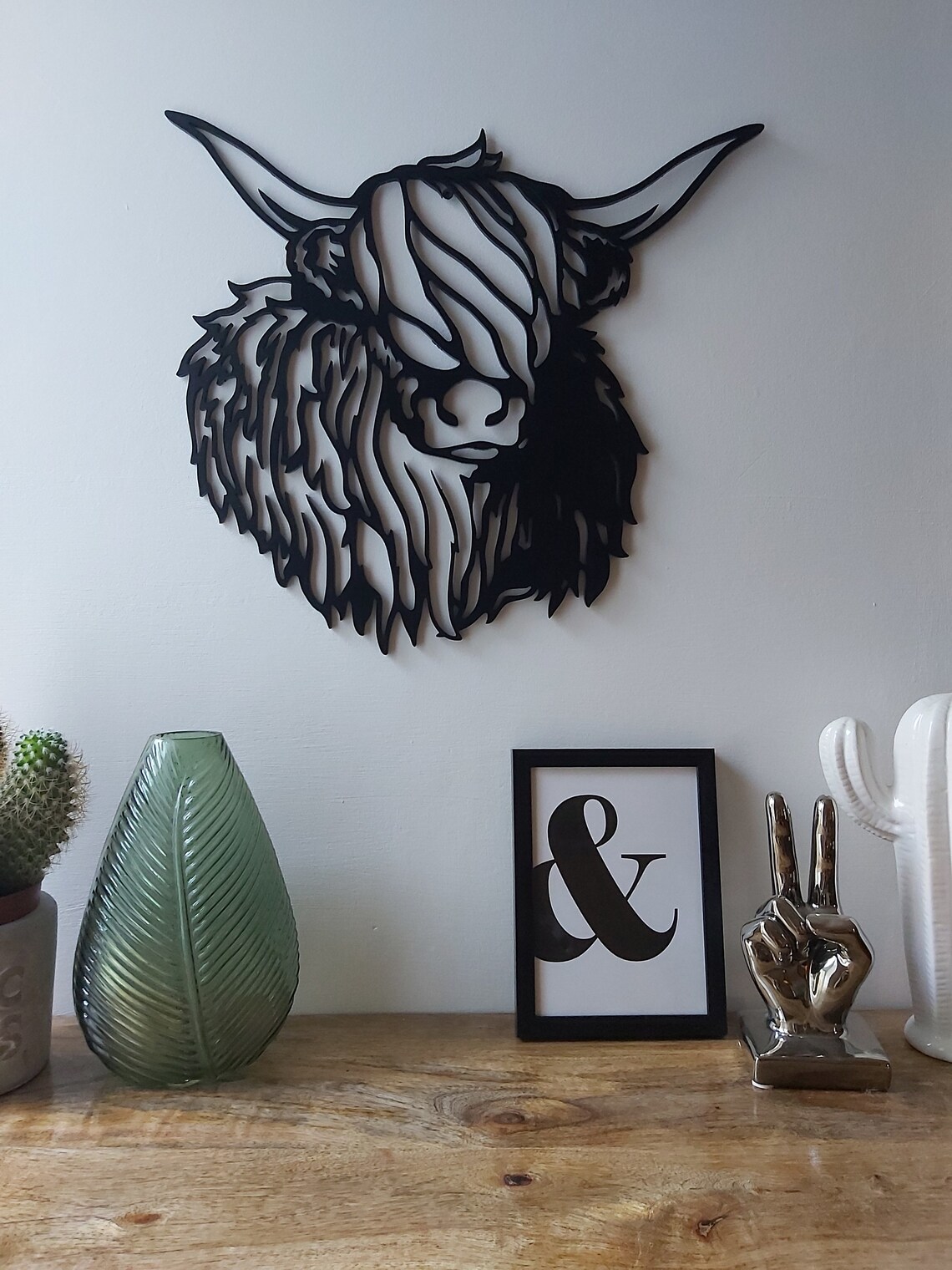 Highland Cow/Highland Cow Art/Wall Hanging/Cow Sign/Metal wall Etsy