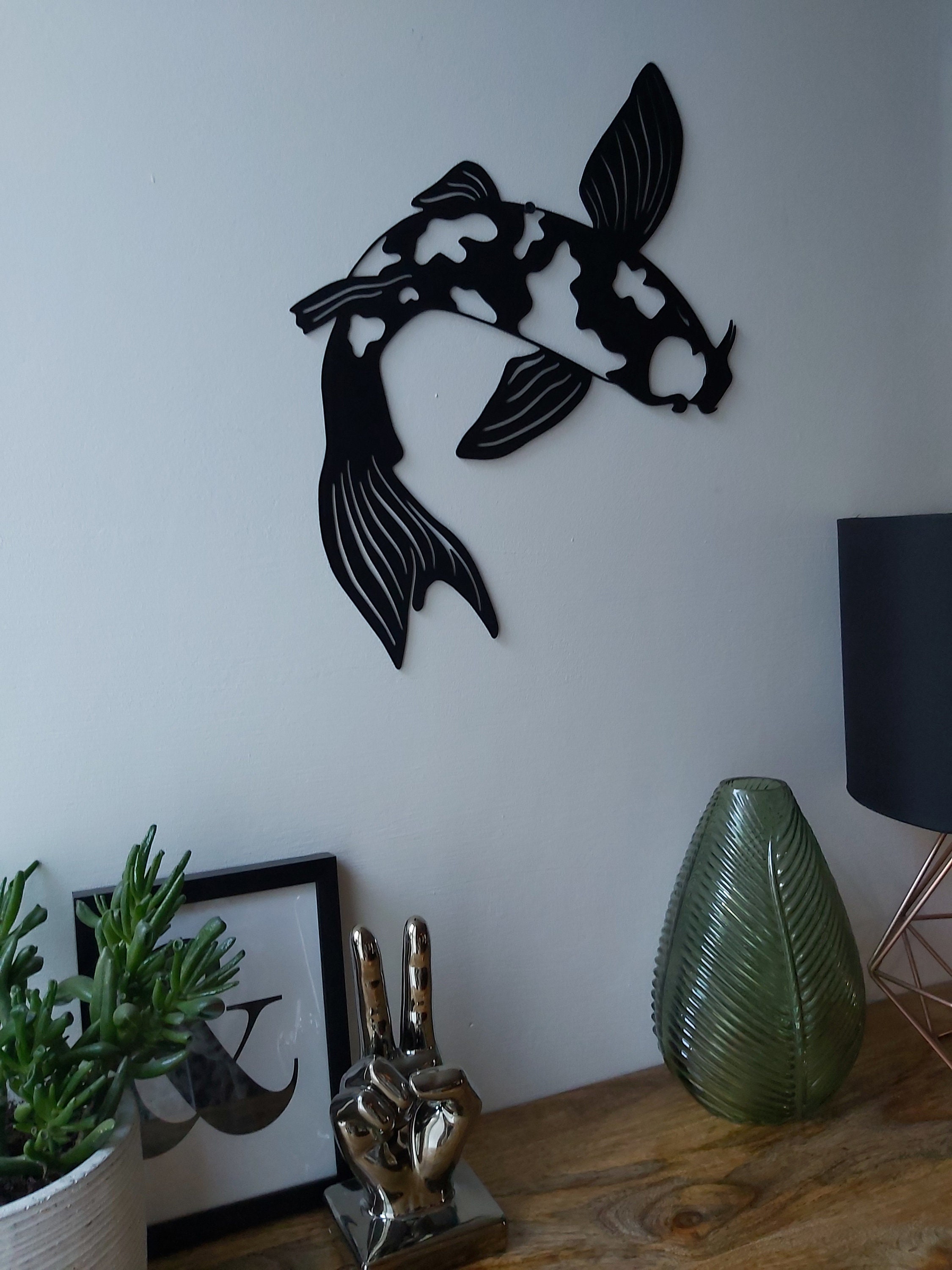 Koi Fish/Coy Carp Wall sign/Metal Wall Art/Carp/Fish | Etsy