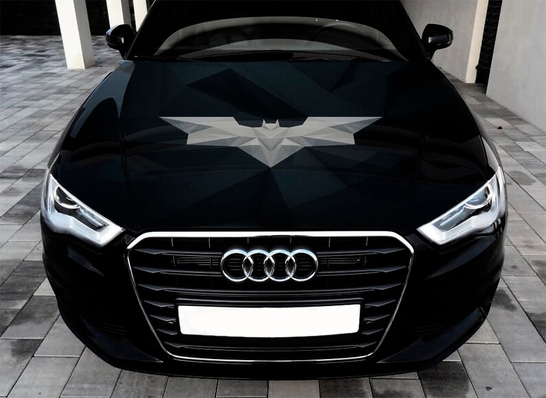 Batman Logo Car Hood Wrap Vinyl Decal Full Color Graphics Etsy