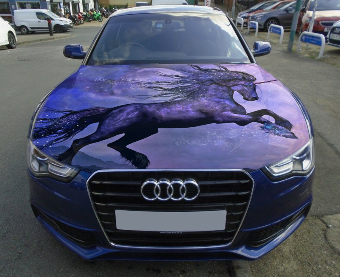 Unicorn Car Hood Wrap Vinyl Decal Full Color Graphics Etsy