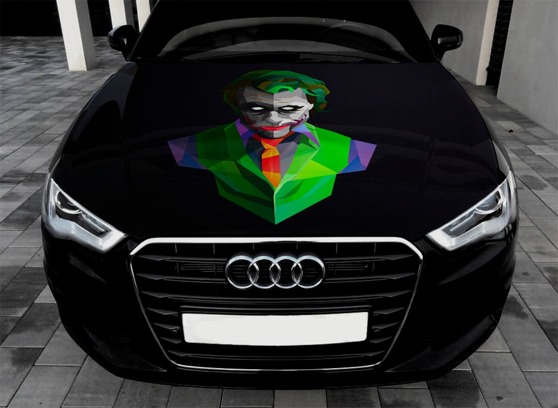 Joker Car Hood Wrap Vinyl Decal Full Color Graphics Etsy