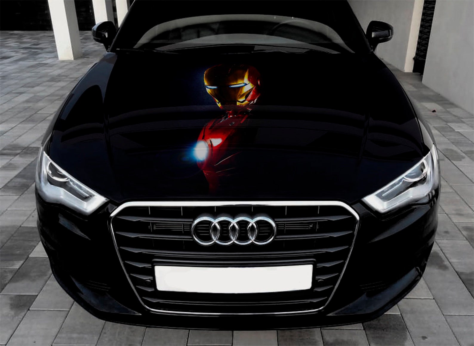 Iron Man Car Hood Wrap Vinyl Decal Full Color Graphics Etsy