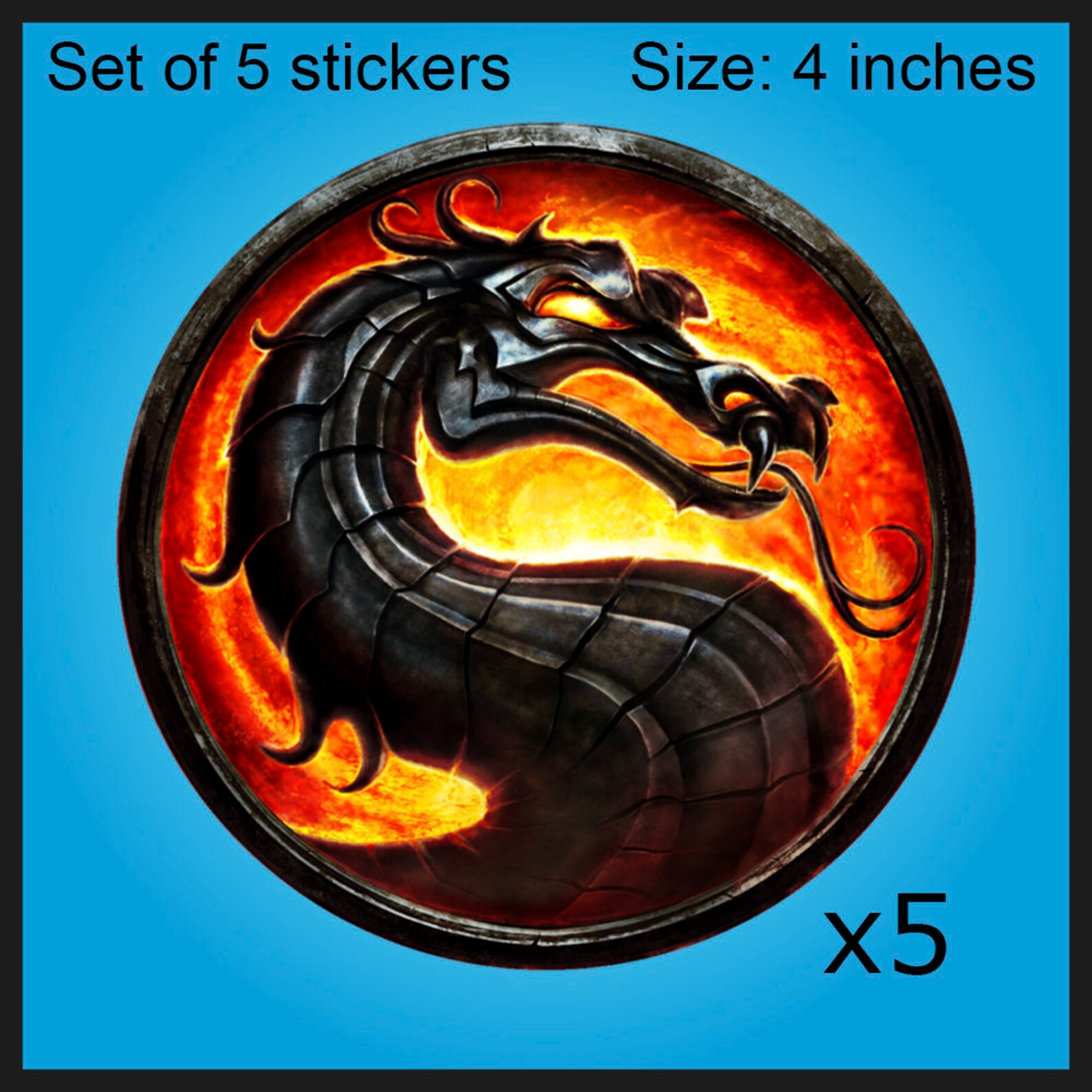 Mortal Kombat Logo Vinyl Car Sticker Full Color Graphics | Etsy