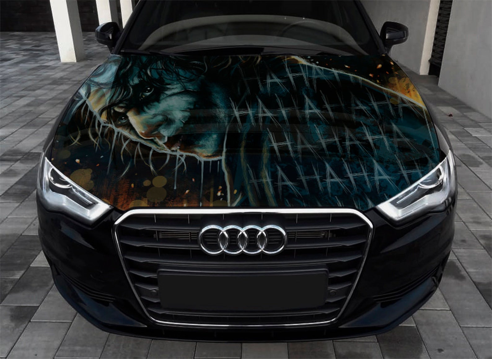 Joker Car Hood Wrap Vinyl Decal Full Color Graphics Etsy