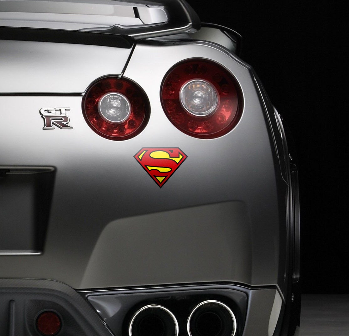 Superman Logo Vinyl Car Sticker Full Color Graphics Bumper Etsy