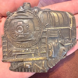 Vintage 1978 Instyle Train Locomotives Belt Buckle – Made in USA