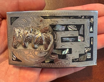 Fibbia Western Con Scritta Fibbia Da Cintura Western In Metallo Con Lupo Ululante - Stile Argento, Tema Animale, Per Uomo Fibbia Metallo Western Lupo Ululante