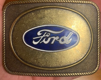 Ford Oval Diamond Plate Belt Buckle Officially Licenses Product SpecCast 