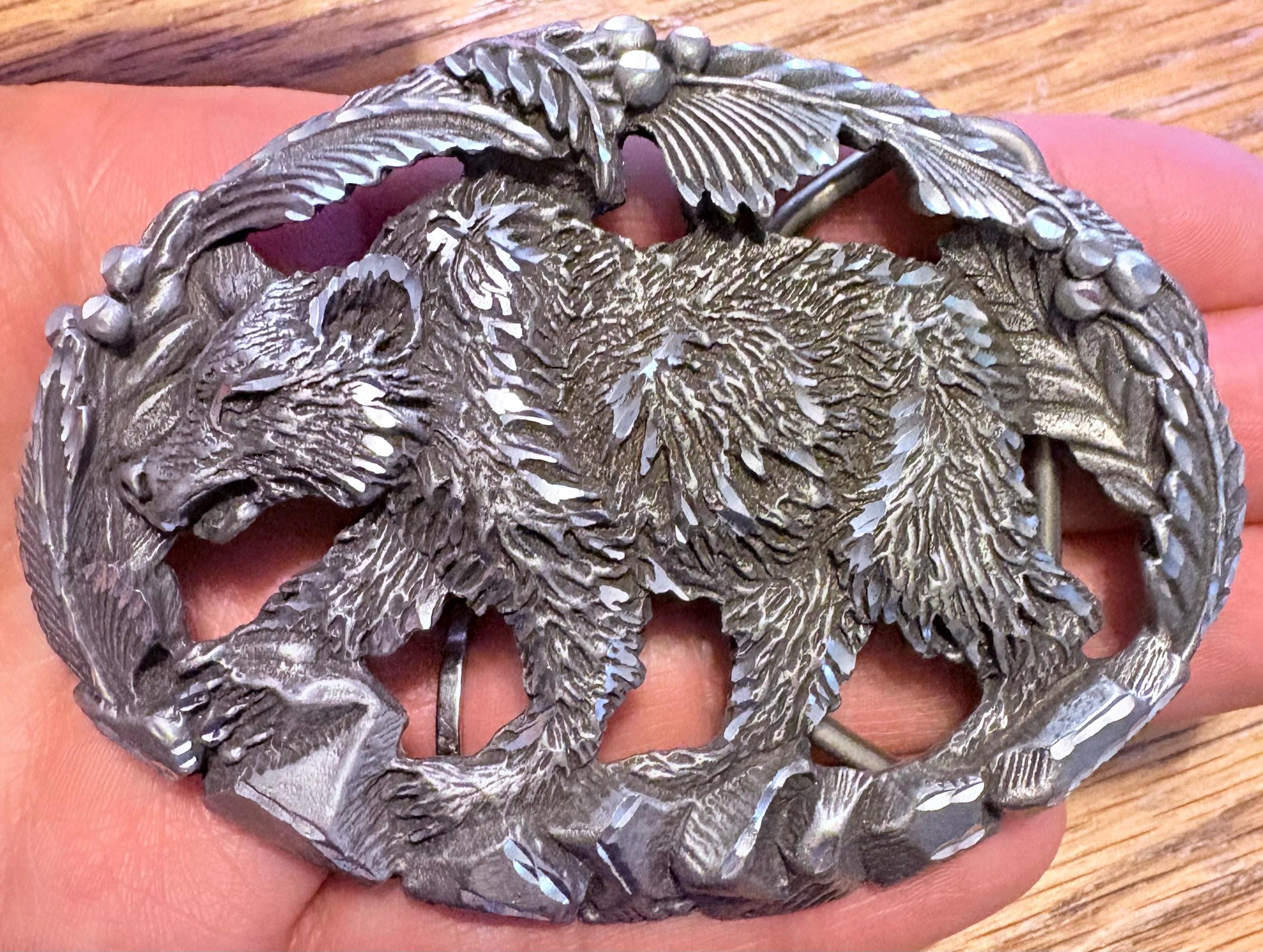 Silver Bear Belt Buckle - Etsy display picture 2