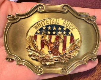 Great American Buckle Company ディアベルトバックル 真鍮/エナメル