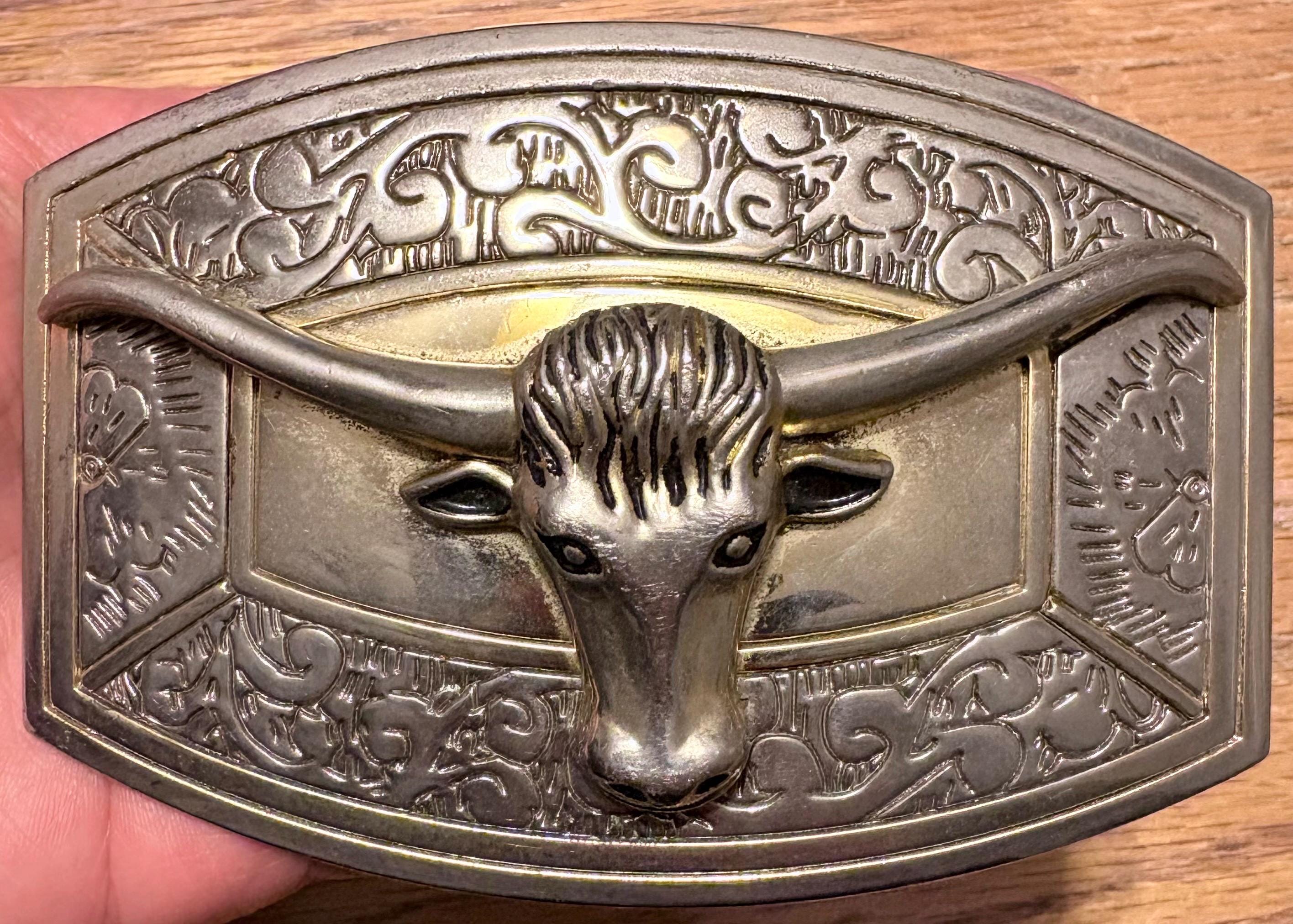 Steer Skull Buckle - Etsy