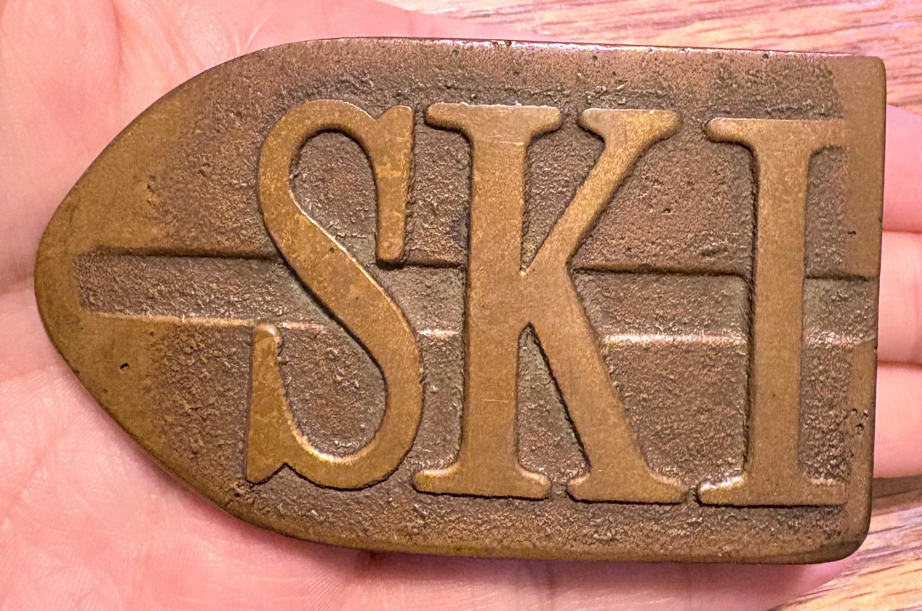 Vintage Ski Belt Buckle - Etsy display picture 1
