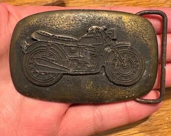 Vintage CAMPAGNOLO ITALY BIKE Brass Metal Cast Belt Buckle  display picture 2