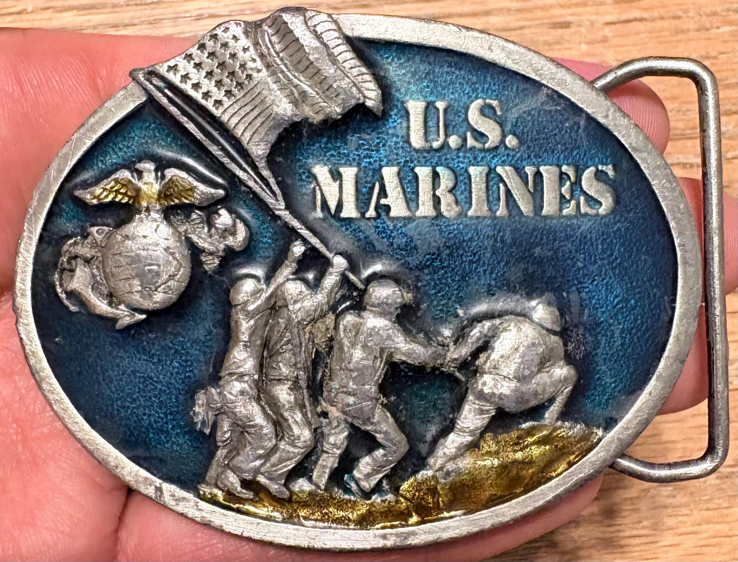 アメリカ海兵隊ベルトUSMC U.S.NAVYヴィンテージ Marine Corp Belt Buckle - Etsy