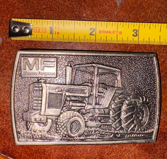 Vintage Massey Ferguson MF Tractor Belt Buckle The Great American Buckle Company Limited Edition 1978 Farm Collectible View 4