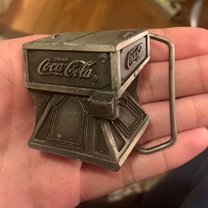 Vintage Coca Cola 1980 Markatron Atlanta Georgia Soda Pop Drink The Coca Cola Company Solid Pewter Belt Buckle Rare