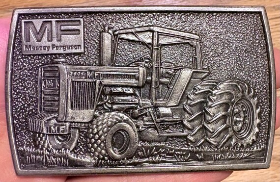 Vintage Massey Ferguson MF Tractor Belt Buckle The Great American Buckle Company Limited Edition 1978 Farm Collectible