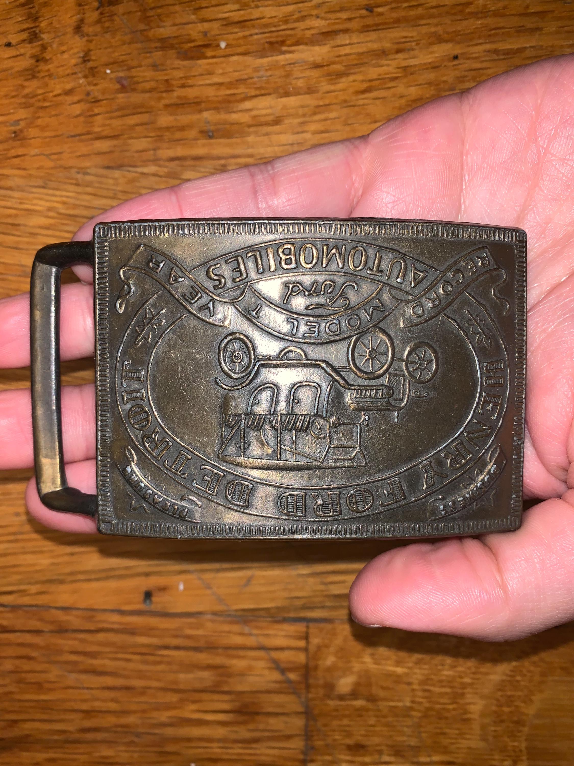 Vintage Michigan Euclid Construction Belt Buckle Heavy Equipment Leather Large Heavy Equipment Belt Buckle In Vintage Belt Buckles for sale  main image 3