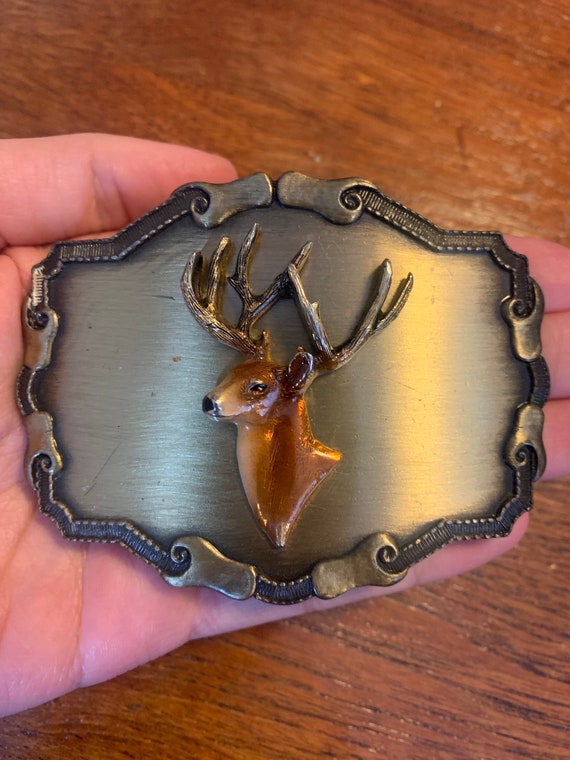 Vintage The Deer 1977 RainTree Buckle Company Buck