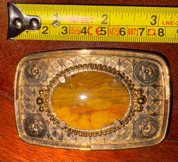 Vintage Southwestern Belt Buckle With Picture Jasper Stone  display picture 1