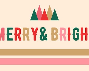 Merry & Bright Christmas Gift Tag