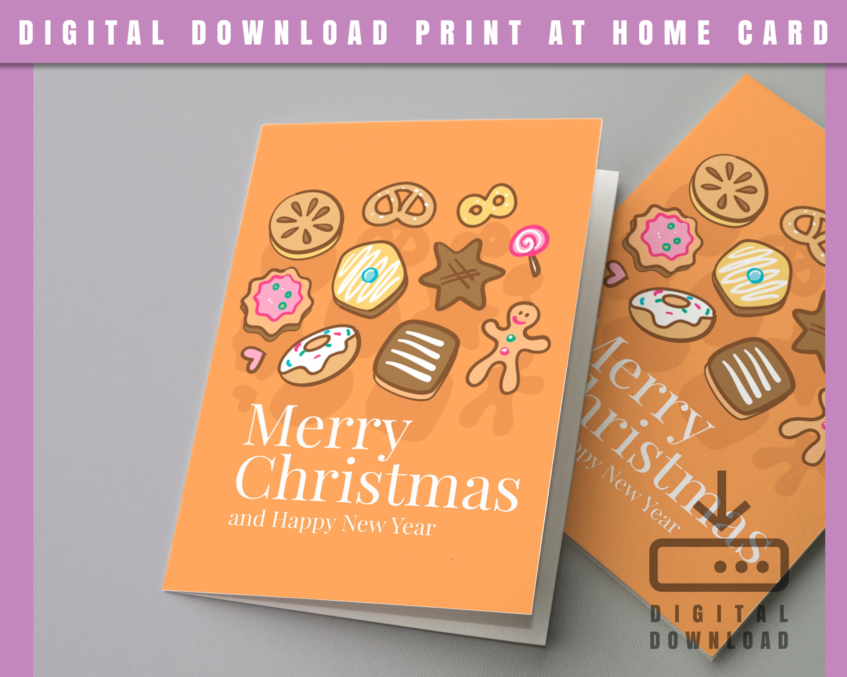 Christmas Cards. Print at Home Christmas Greeting Cards. | Etsy