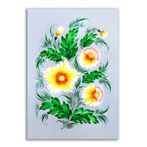 Ukrainian digital art Petrykivka painting Ukraine artist Ukraine seller Floral digital print