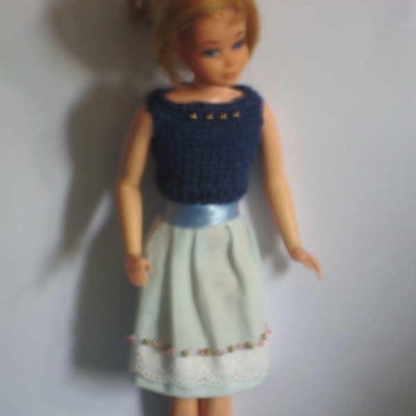 Outfit for Skipper doll, top and skirt
