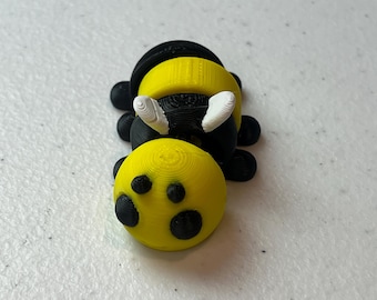 3D Printed Bumble Bee Fidget Toy: Articulated Desk Decor