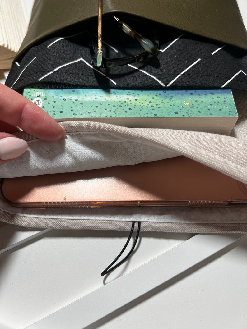 Book sleeve fits tablet and paperback or hardback book, bible cover, glasses pocket, book cover
