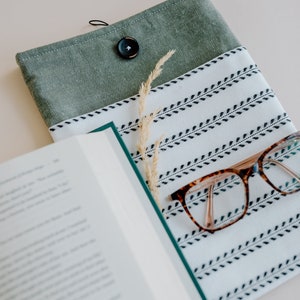 Handmade Book Sleeve with Pocket: Large Hardback & Tablet Protector