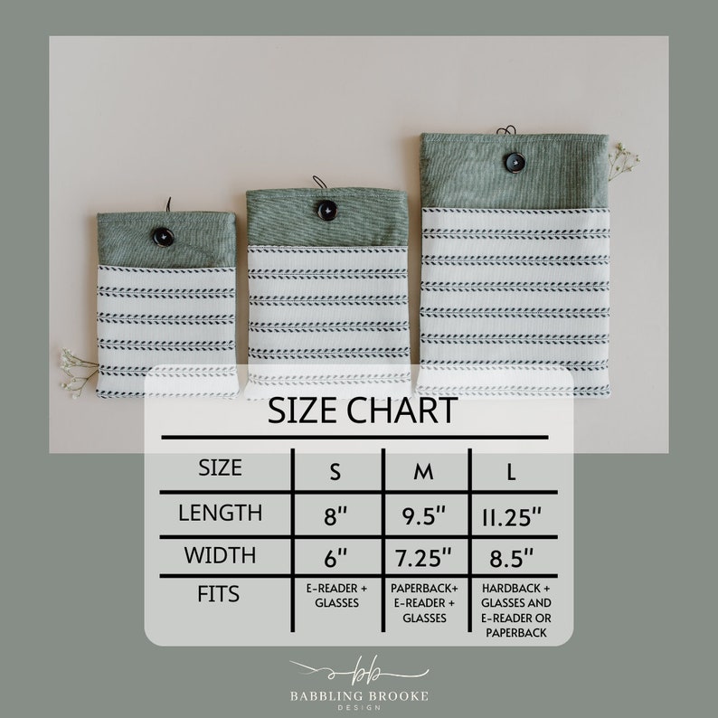 Book sleeve sizing for large, medium and small book sleeves to fit your hardback, paperback and e-readers.