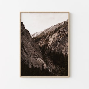 Yosemite National Park Print | Half Dome | California Wall Art | Mountain Snow | Downloadable Print