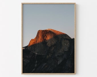 Yosemite National Park Print | Half Dome | California Wall Art | Mountain Sunset | Downloadable Print
