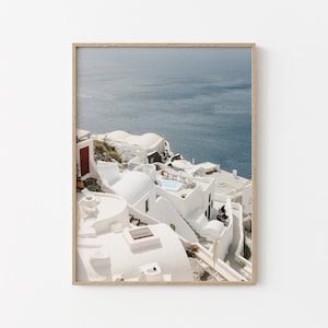 Greece Print | Santorini Wall Art | Pastel Wall Art | Europe Travel Print | Greece Wall Decor | Downloadable Print