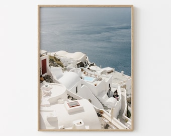 Greece Print | Santorini Wall Art | Pastel Wall Art | Europe Travel Print | Greece Wall Decor | Downloadable Print