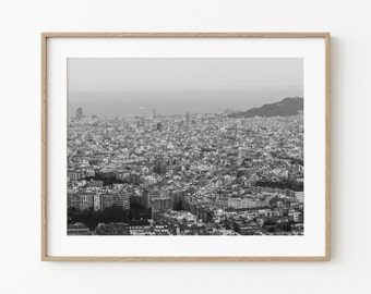 Barcelona Spain Print | Spain Poster | Downloadable Print | Spanish Decor | Spain Wall Art | Barcelona Poster | Black and White Print
