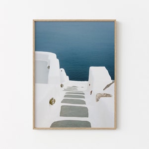 Greece Print | Santorini Wall Art | Pastel Wall Art | Europe Travel Print | Greece Wall Decor | Downloadable Print