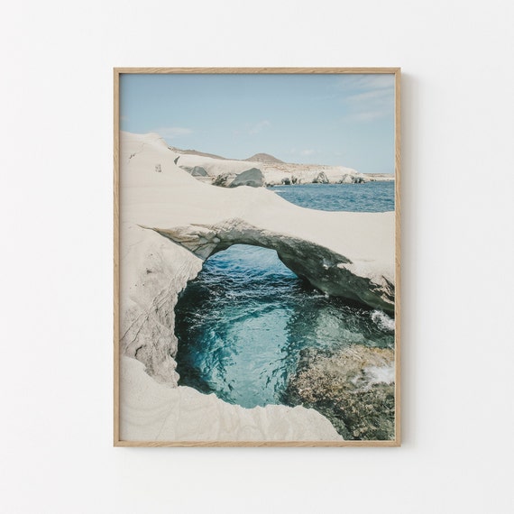 Milos Greece Print | Mediterranean Wall Art | Pastel Wall Art | Europe Travel Print | Greece Wall Decor | Downloadable Print