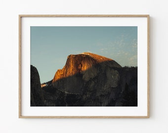 Yosemite National Park Print | Half Dome | California Wall Art | Mountain Sunset | Nature Landscape | Downloadable Print