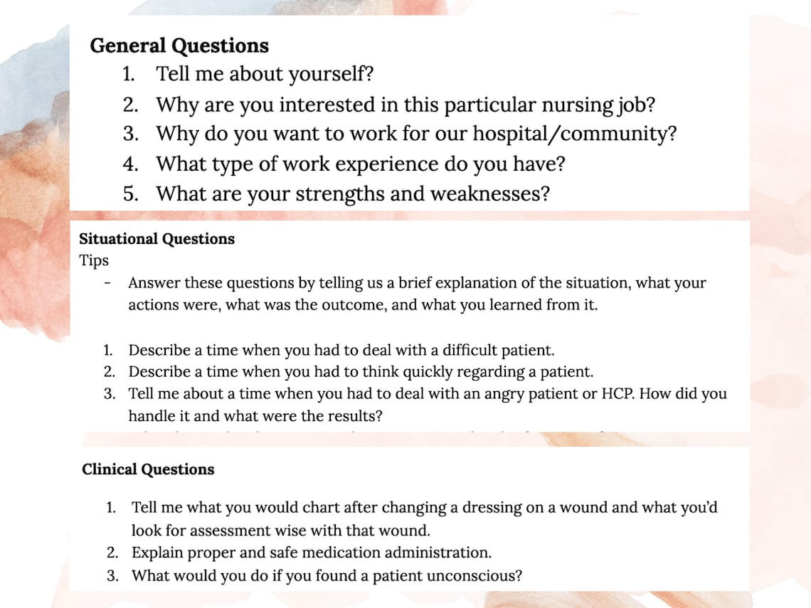Nursing Interview Questions And Answers New Grad New Grad Nu