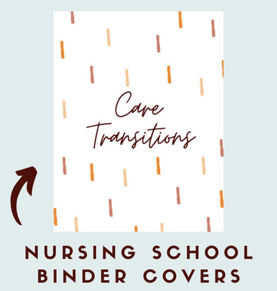 Nursing School Binder Cover BUNDLE Printable Binder Inserts Etsy