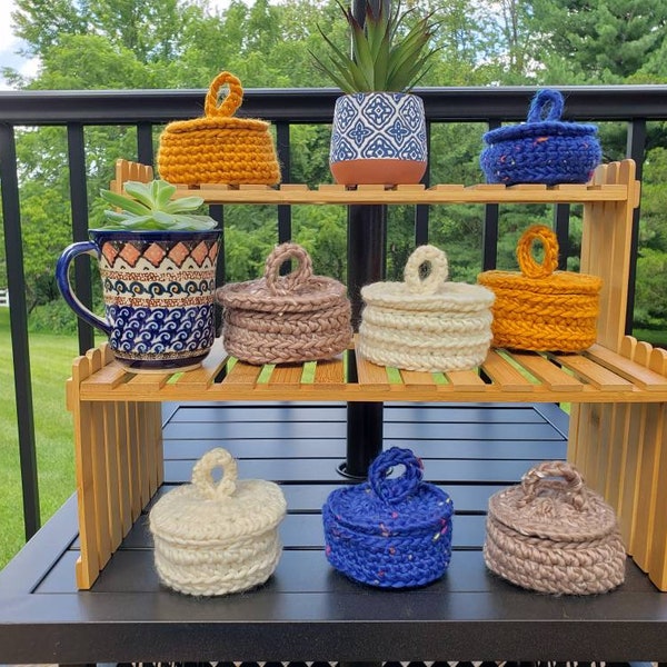 Small Basket With Lid Etsy