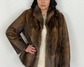 Vintage Real Fur Moscow Short Jacket | Size M-L [formal Winter Fur
