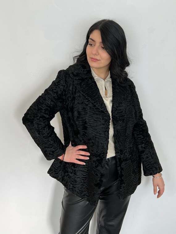 Vintage Real Fur Astrakhan Jacket | Size M-L [For… - image 1