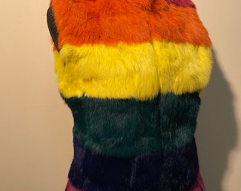 Vest of rabbit rainbow