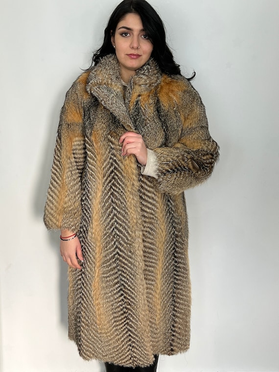 Vintage Echtfell Gris Fuchs Überrock Größe M-L [Formaler