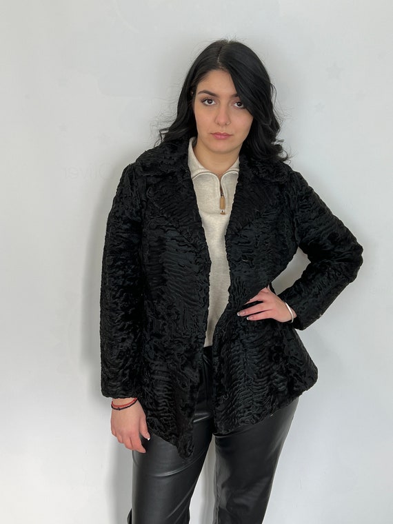 Vintage Real Fur Astrakhan Jacket | Size M-L [For… - image 2