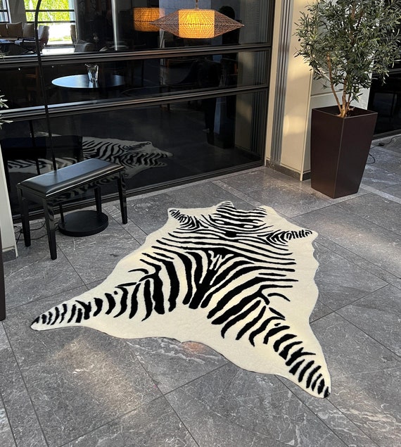 Zebra Faux Fur Rug